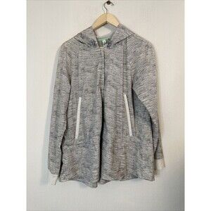 LULULEMON Sun Showers Size 6 Flowy Jacket Coat Space Dye Green White